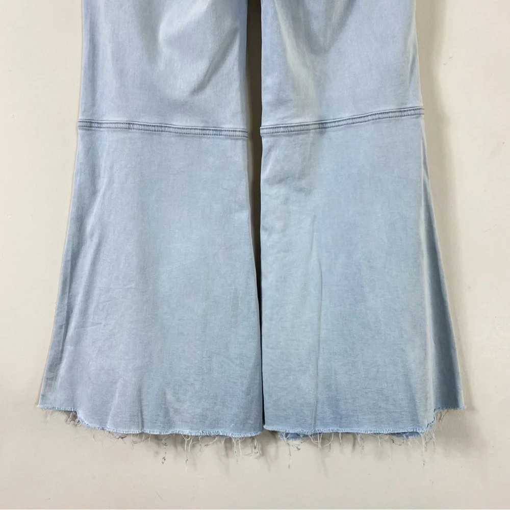 Free People Youthquake Cropped Flare Jeans in Bleach Out Light Wash - 32 - Picture 14 of 16